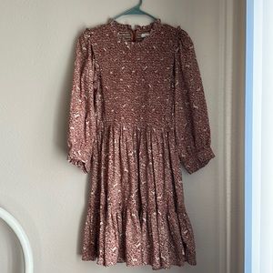 Doen Leda Prancing rust prairie ruffle dress S